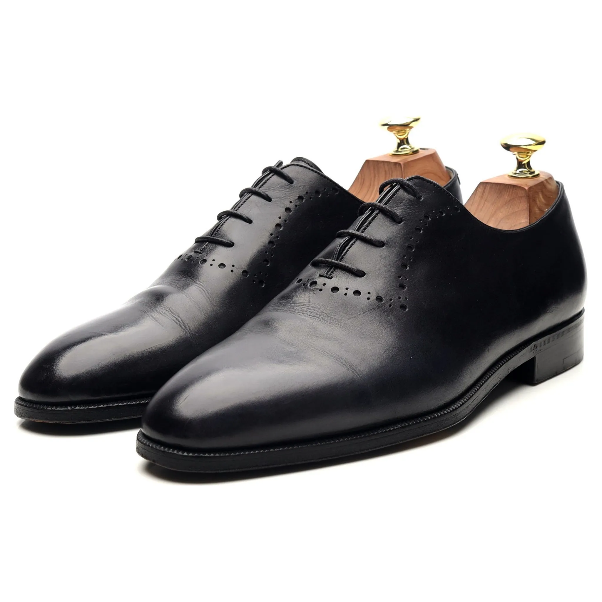 Navy Blue Leather Oxford UK 8