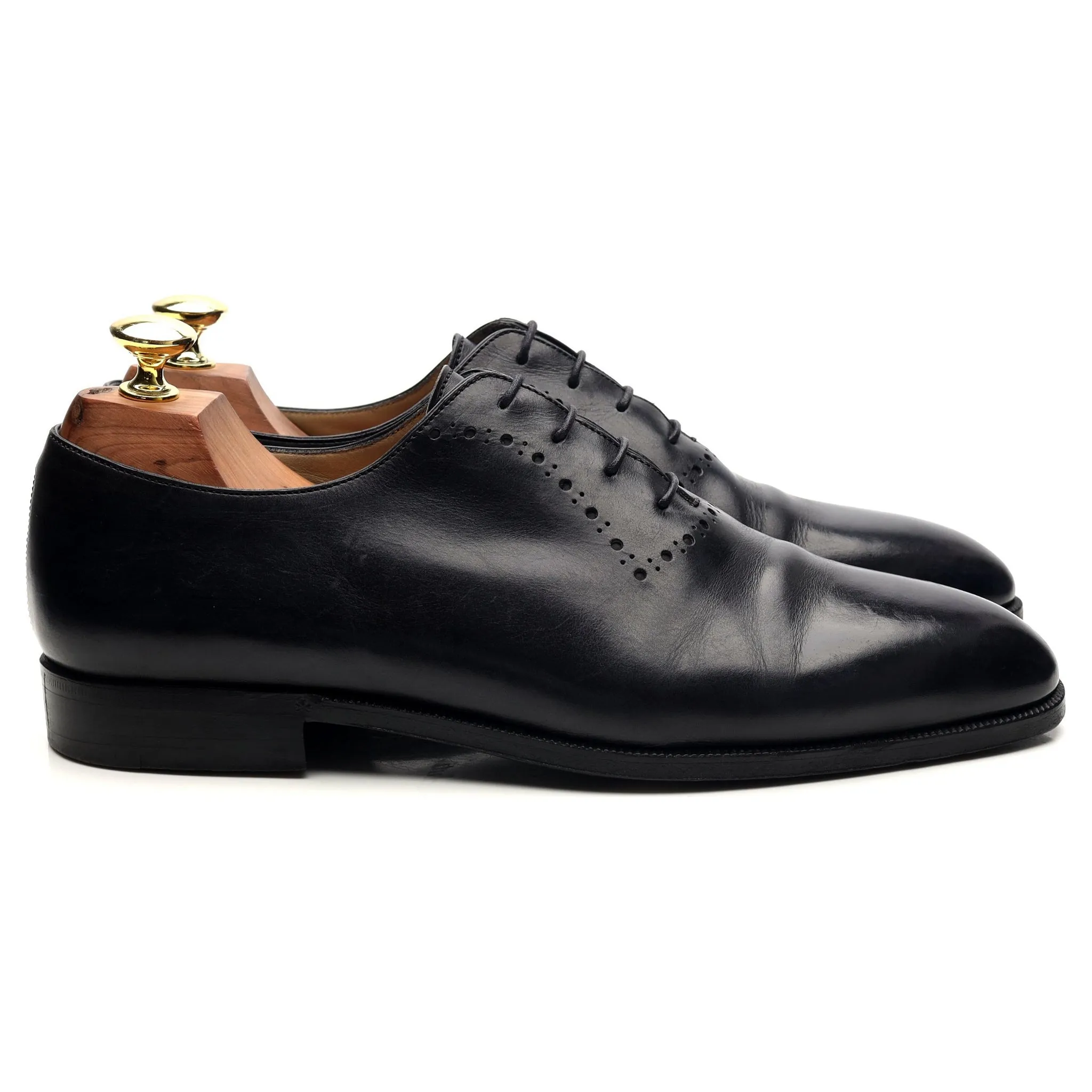 Navy Blue Leather Oxford UK 8