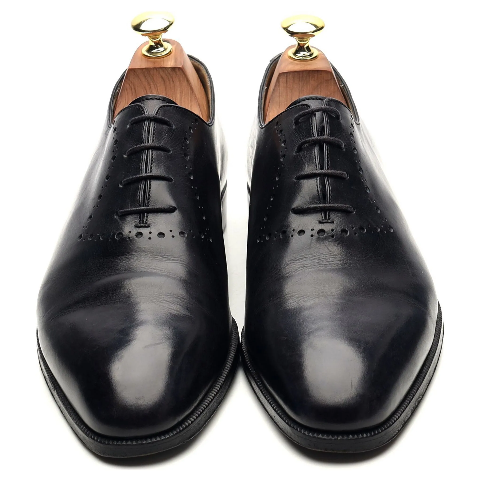 Navy Blue Leather Oxford UK 8