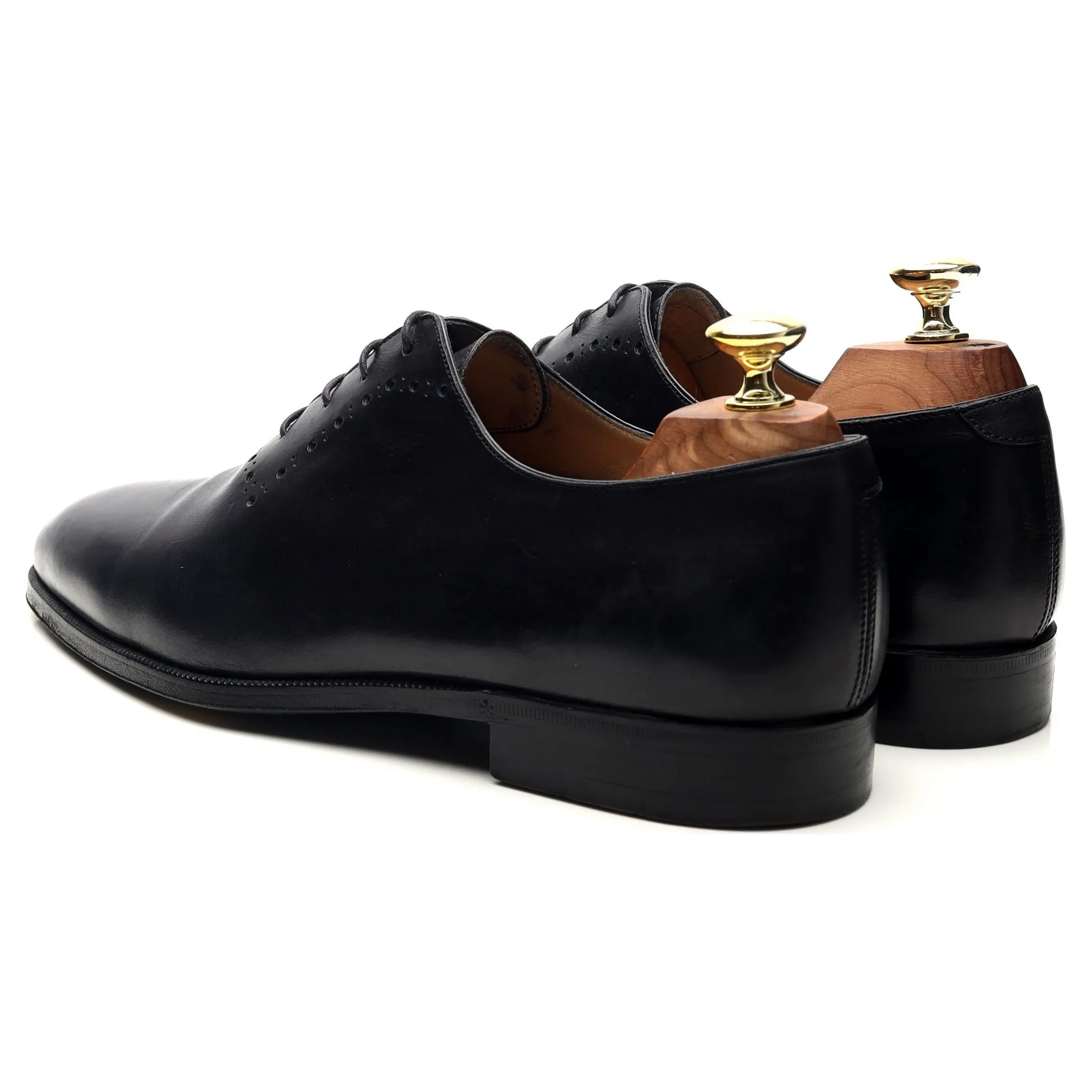 Navy Blue Leather Oxford UK 8