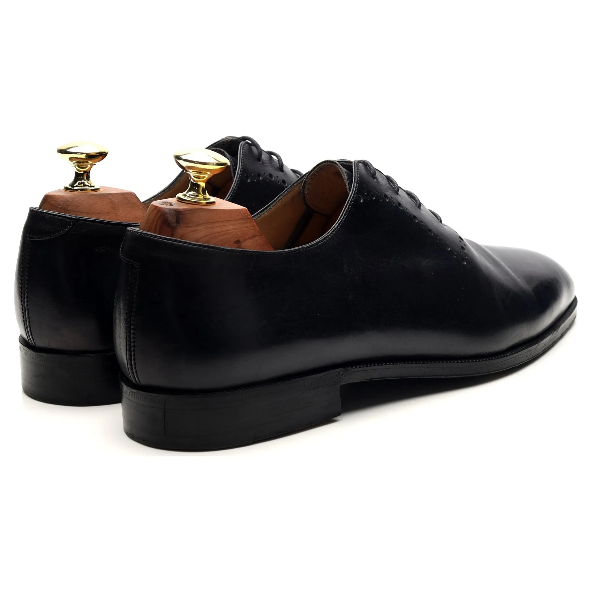 Navy Blue Leather Oxford UK 8
