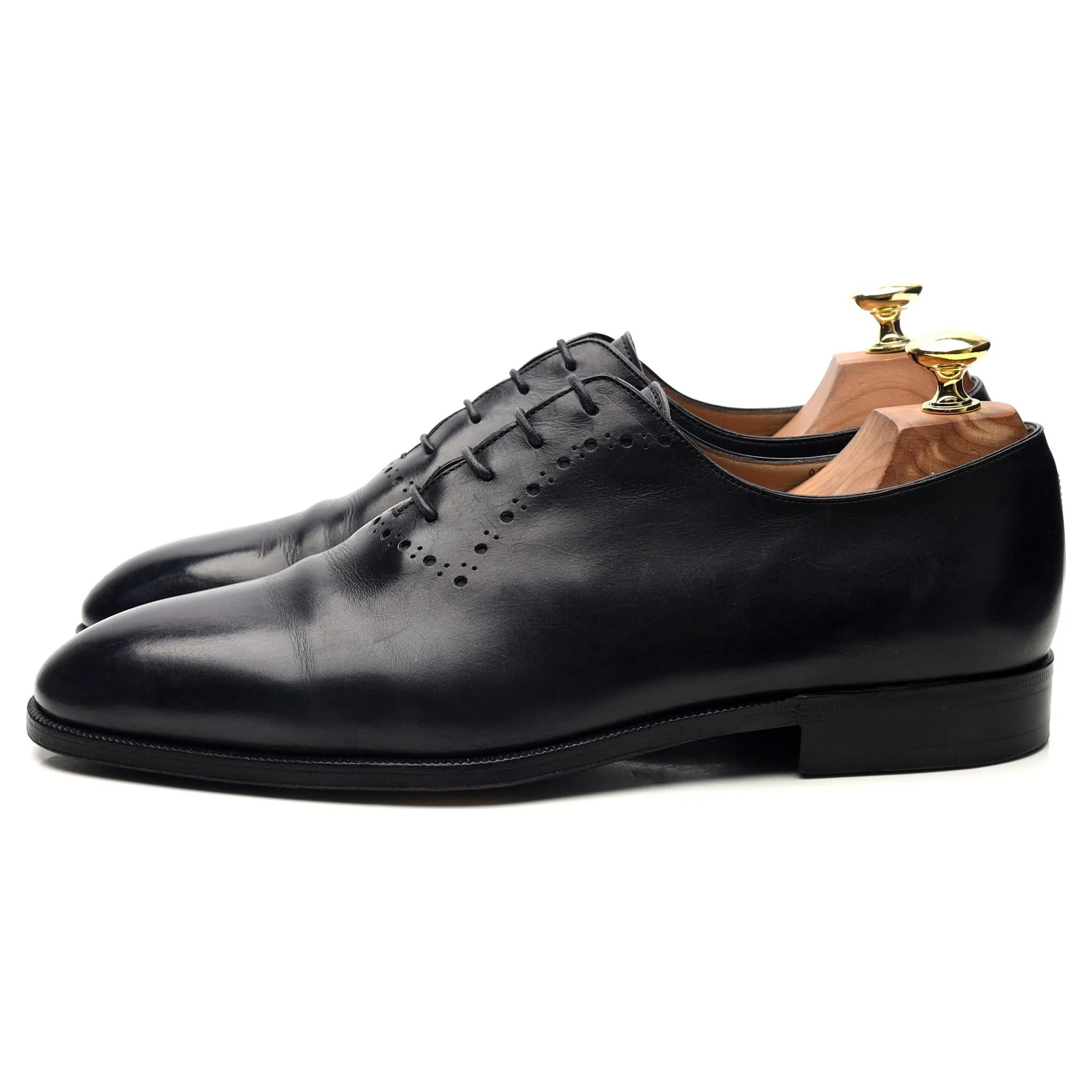 Navy Blue Leather Oxford UK 8