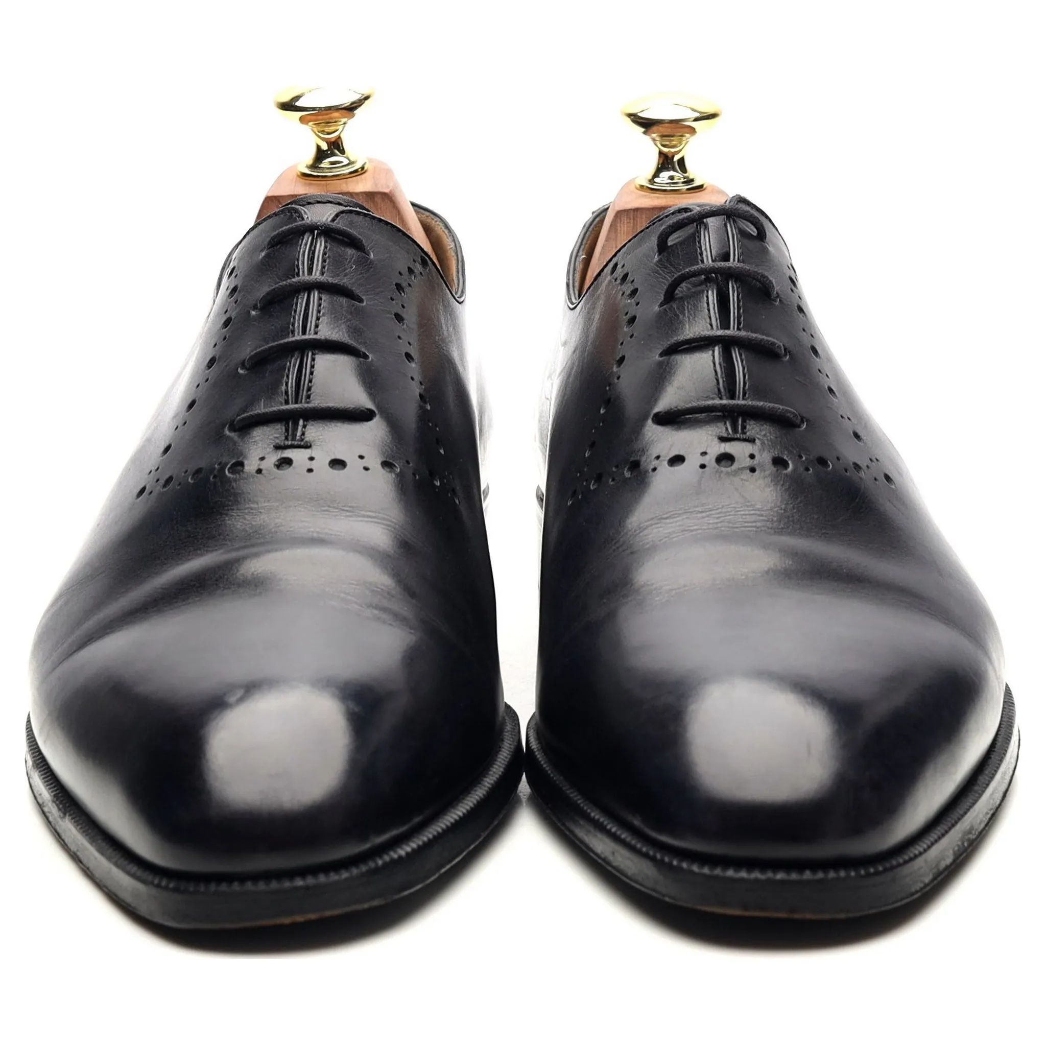 Navy Blue Leather Oxford UK 8