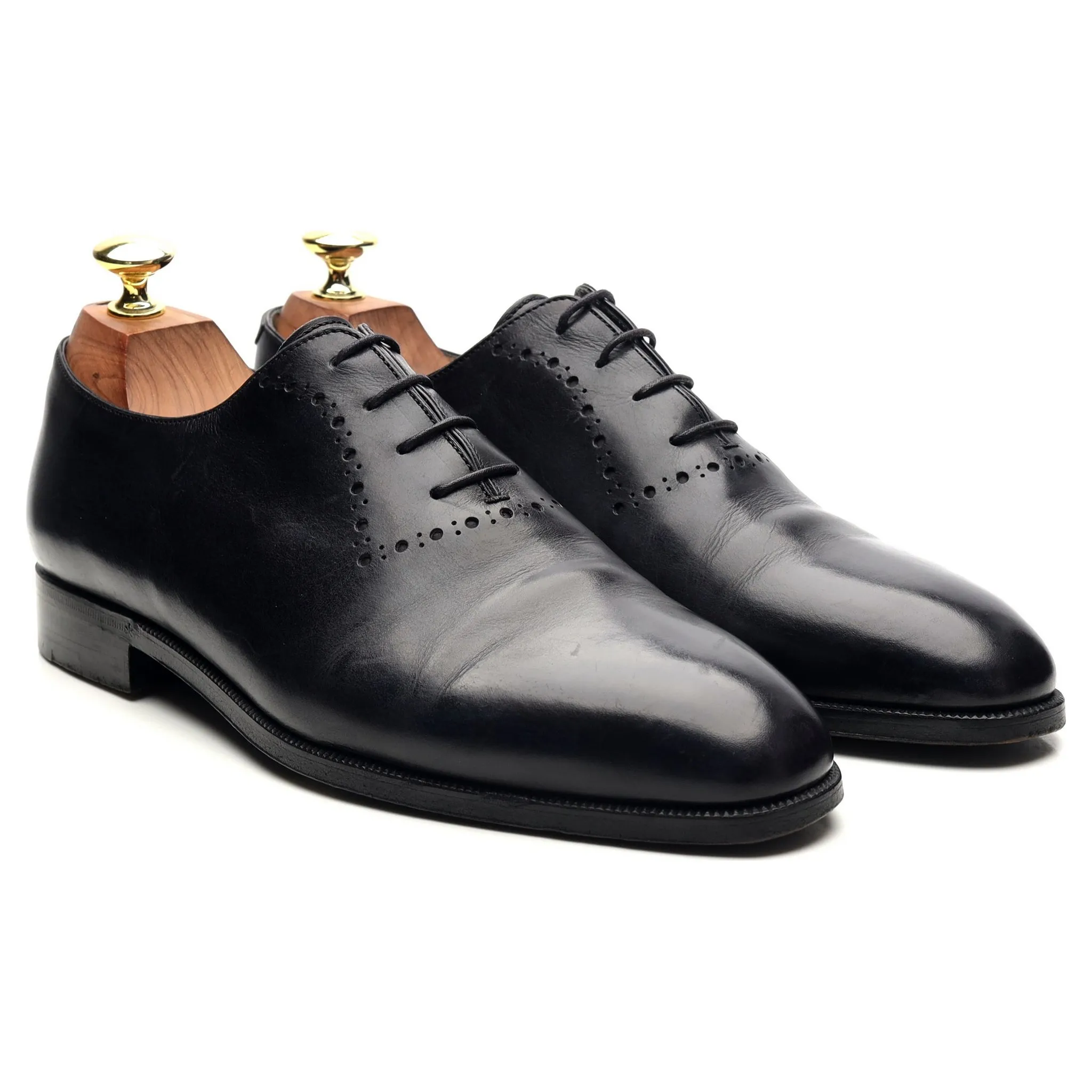 Navy Blue Leather Oxford UK 8
