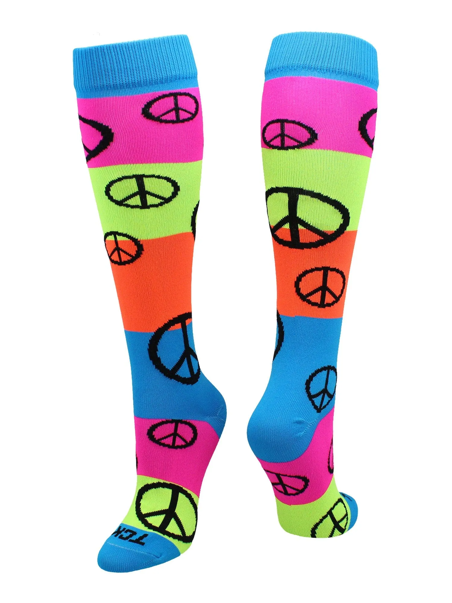 Neon Rainbow Fun Print Socks