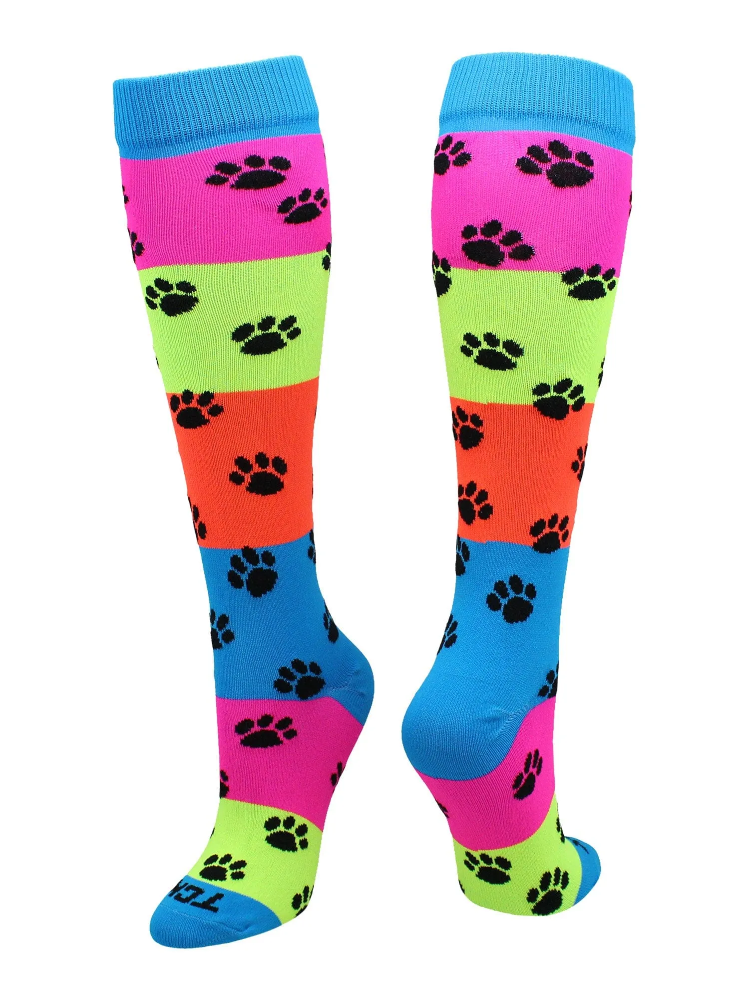 Neon Rainbow Fun Print Socks