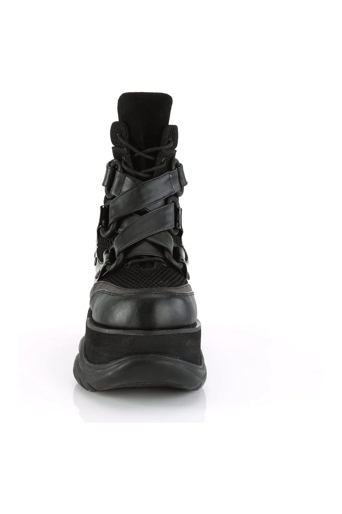 NEPTUNE-126 Black Vegan Leather Ankle Boot