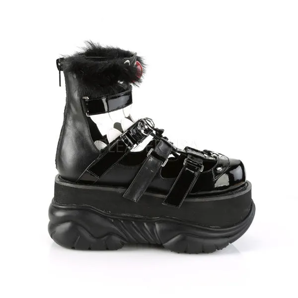 NEPTUNE-150  Black Vegan Leather- Black Patent