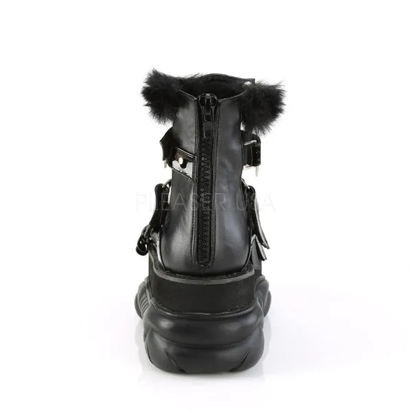 NEPTUNE-150  Black Vegan Leather- Black Patent