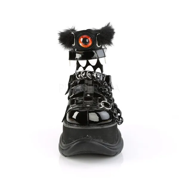 NEPTUNE-150  Black Vegan Leather- Black Patent