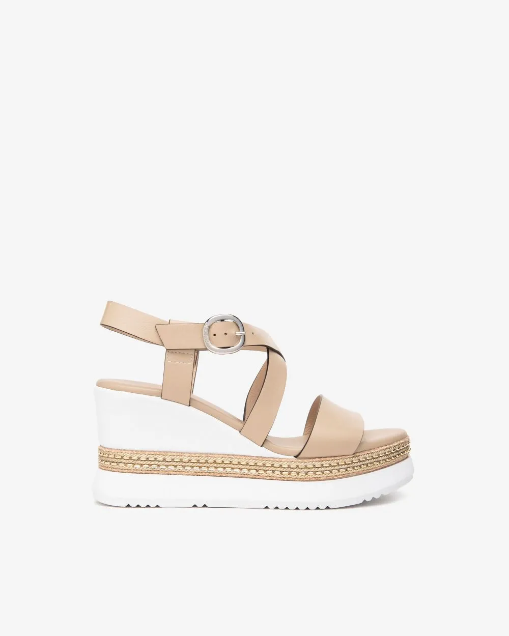 Nerogiardini - E513550D Beige Wedge Sandal