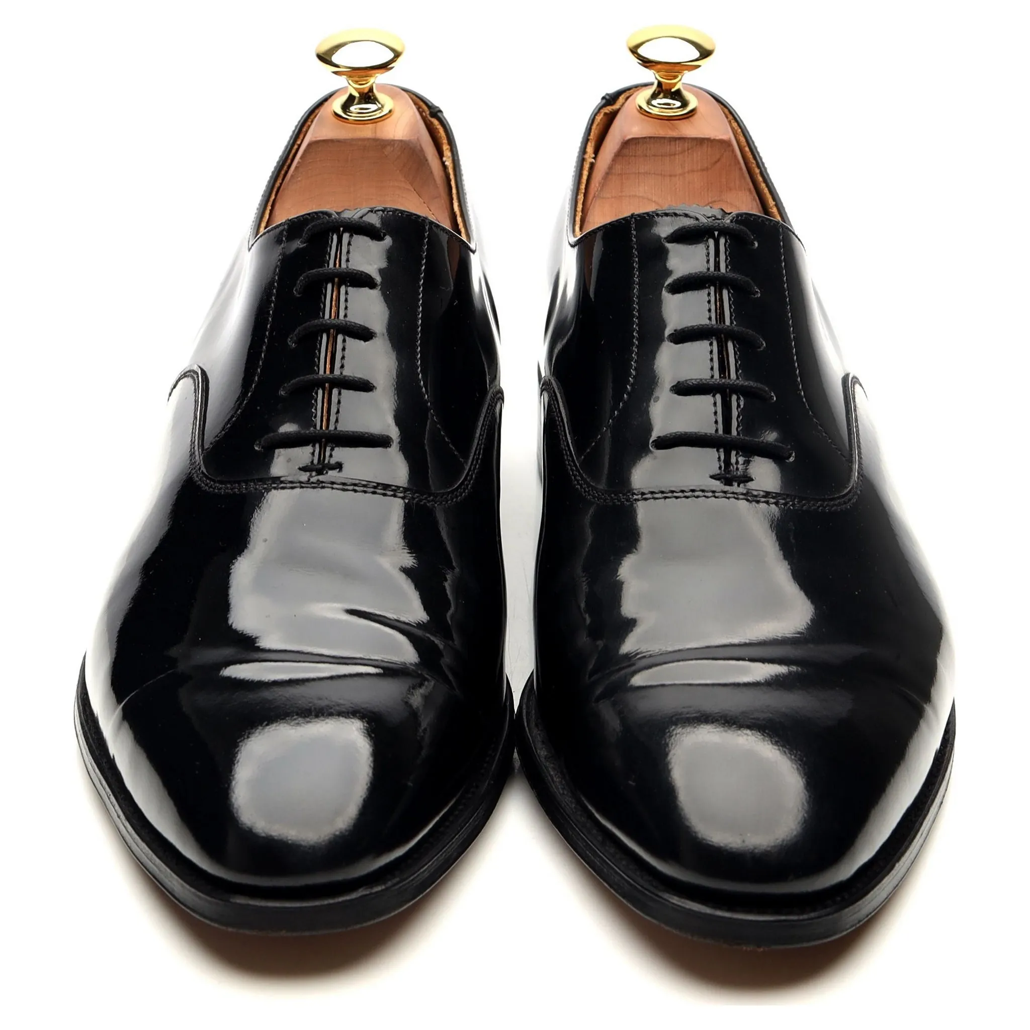 New & Lingwood Black Patent Leather Oxford UK 9 E