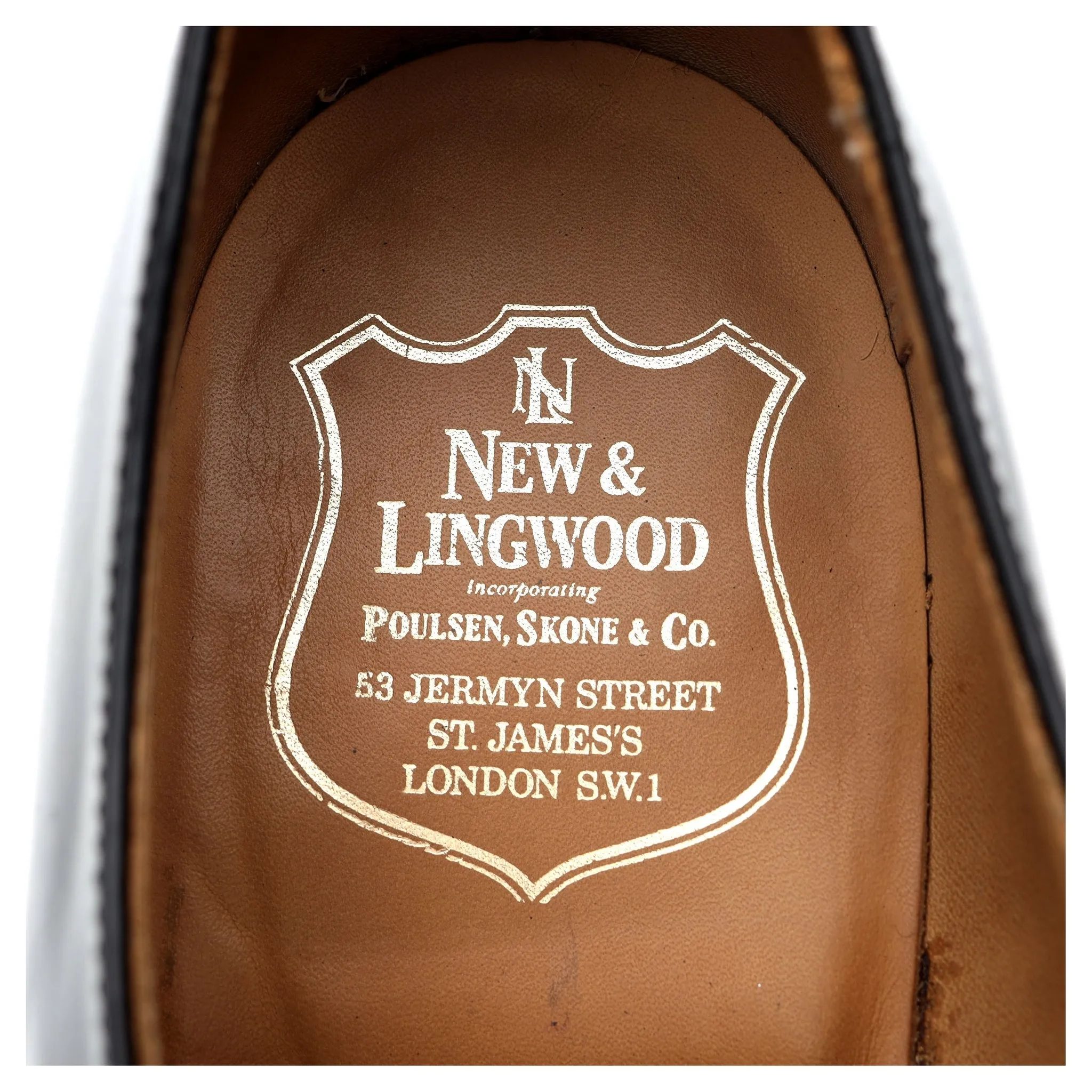 New & Lingwood Black Patent Leather Oxford UK 9 E