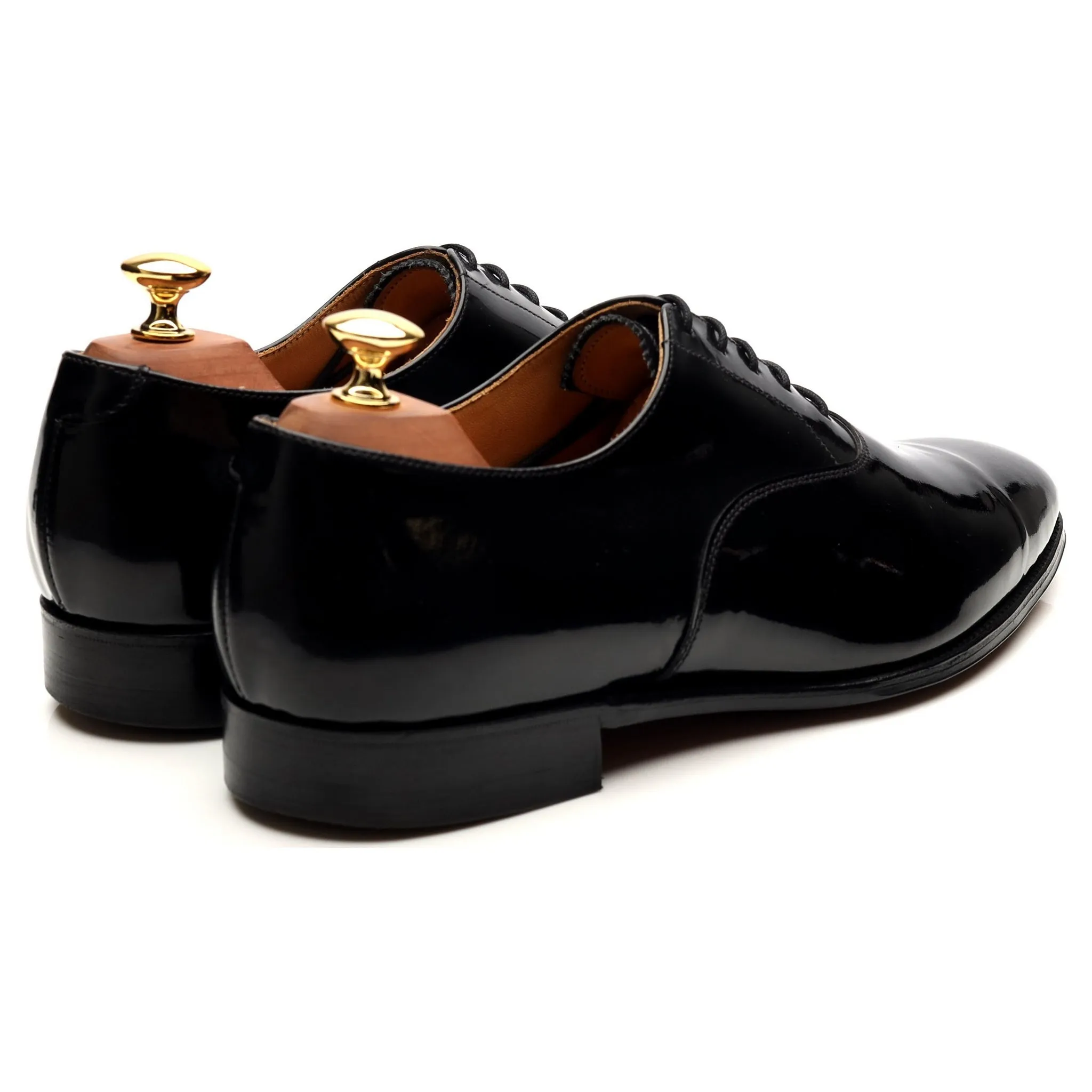 New & Lingwood Black Patent Leather Oxford UK 9 E