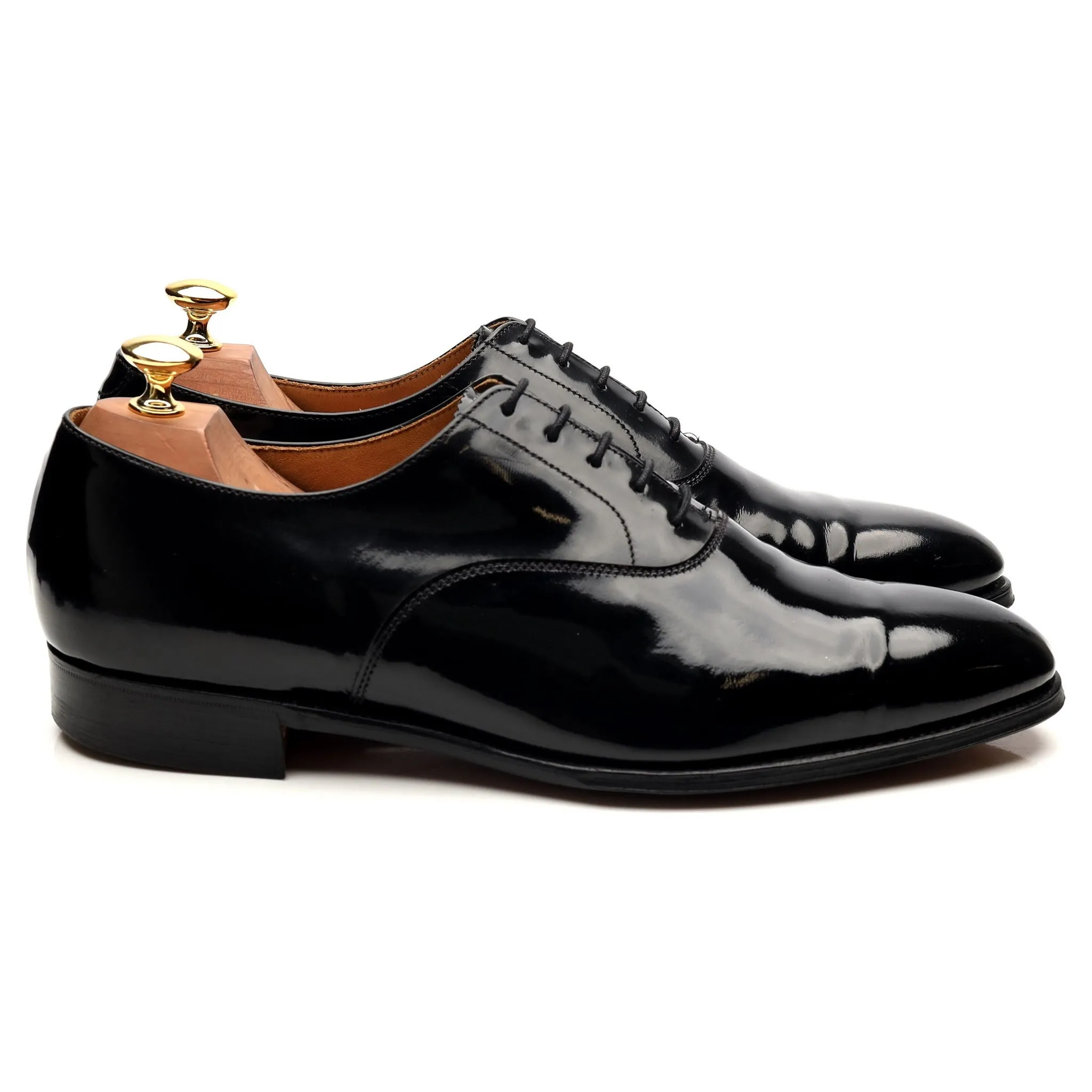 New & Lingwood Black Patent Leather Oxford UK 9 E