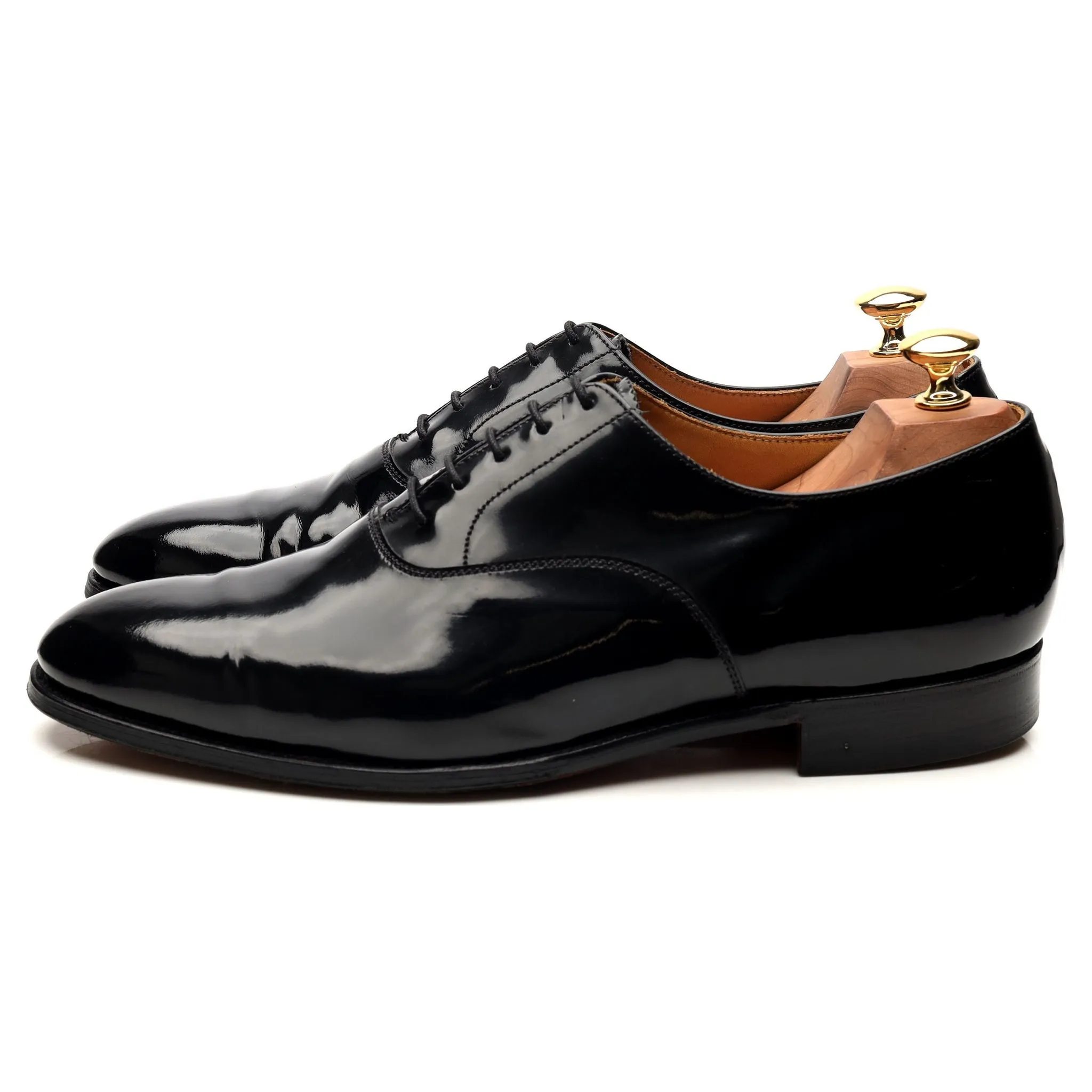 New & Lingwood Black Patent Leather Oxford UK 9 E