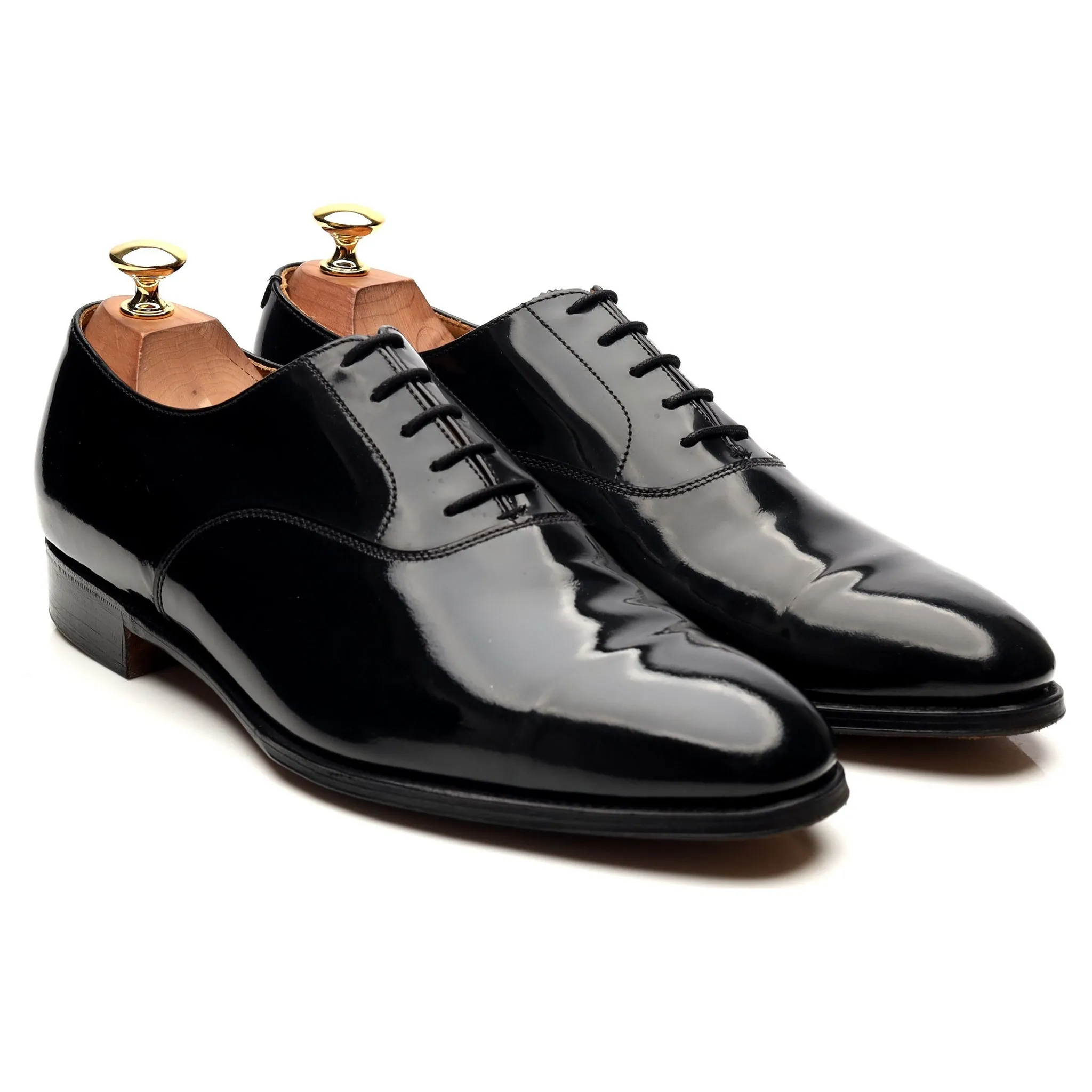 New & Lingwood Black Patent Leather Oxford UK 9 E