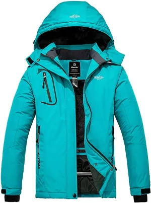 New with tags! Wantdo Women's Waterproof Ski Jacket Windproof Winter Jacket Outdoor Sports Rain Snow Coat Blending Teal Sz XXL!