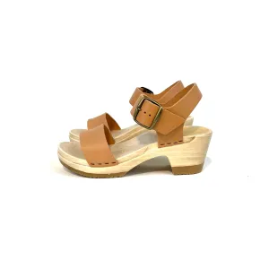No. 6 - Two Strap Clog on Mid Heel (Desert)
