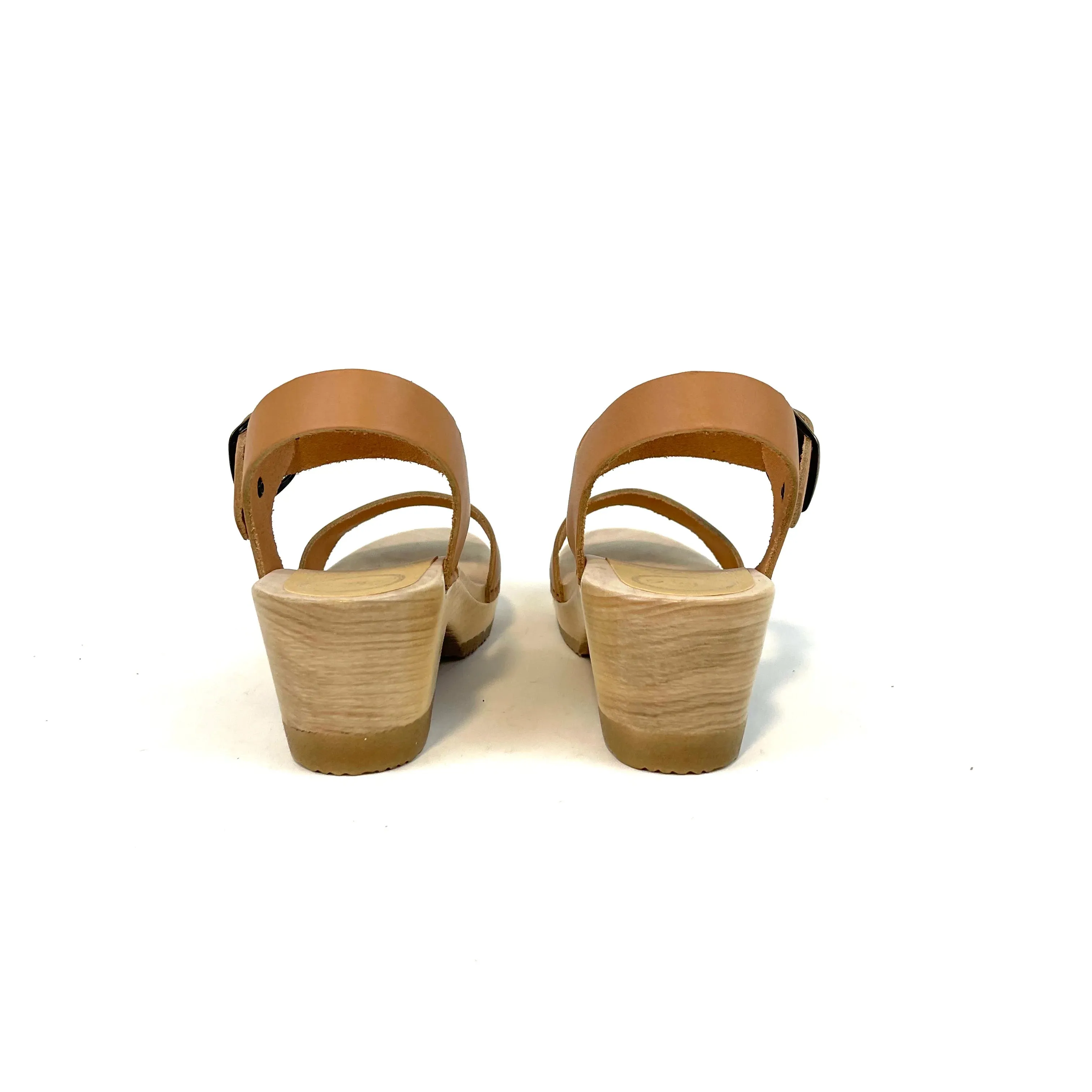 No. 6 - Two Strap Clog on Mid Heel (Desert)