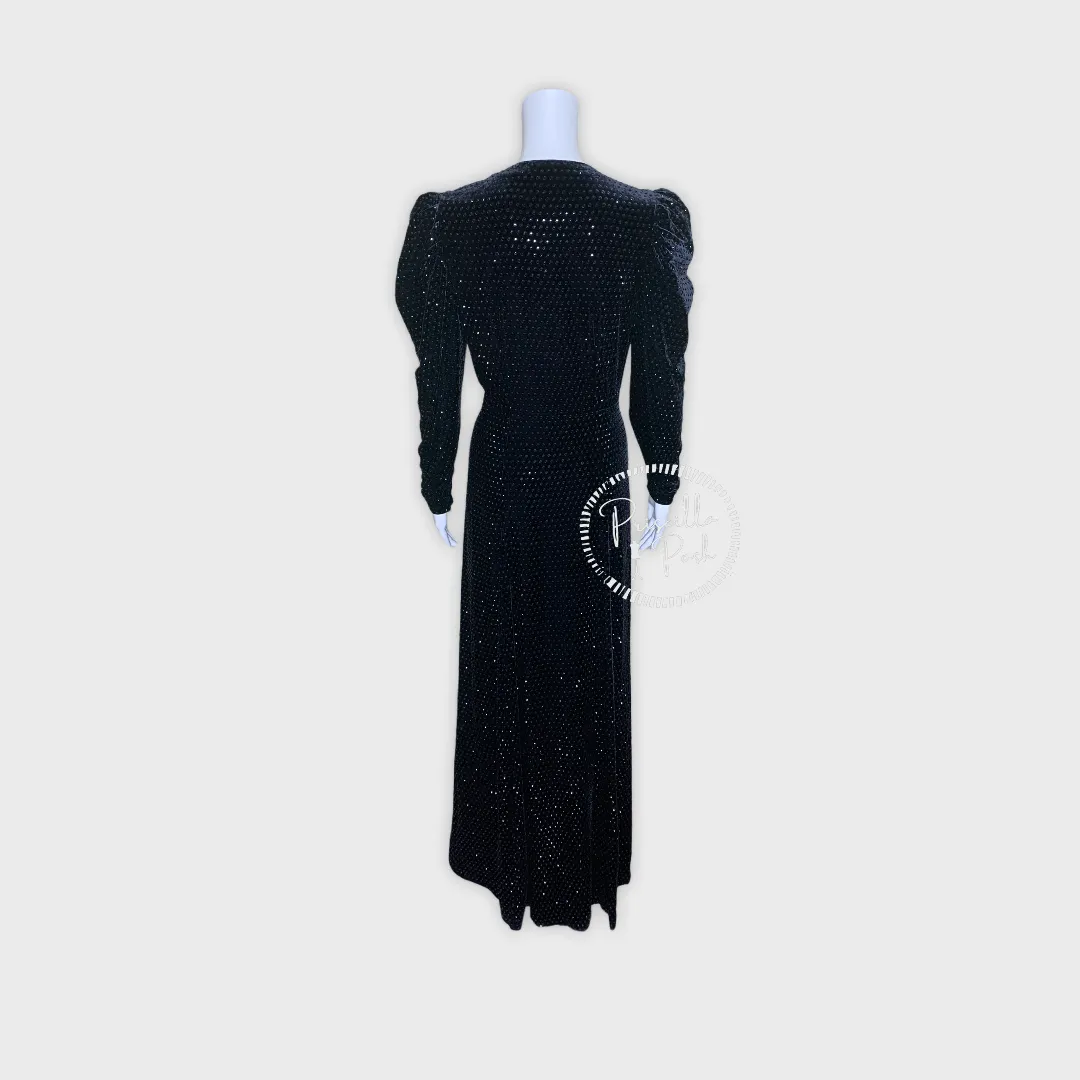 NWT RETROFETE Agnes Crystal-Embellished Wrap Dress