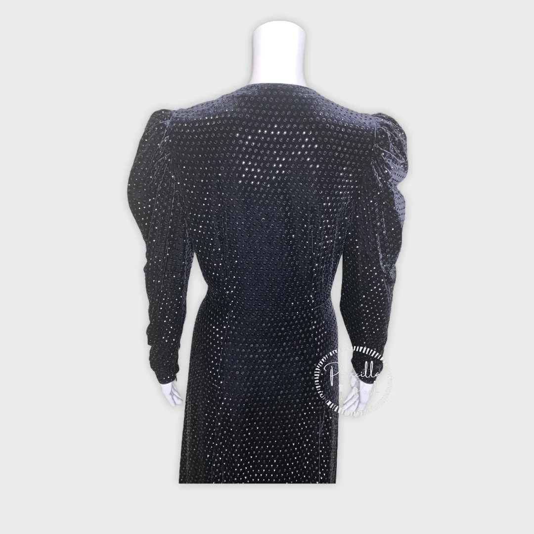 NWT RETROFETE Agnes Crystal-Embellished Wrap Dress