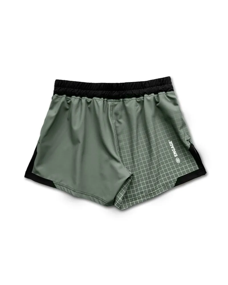 Olive Graph MMA Hybrid Shorts