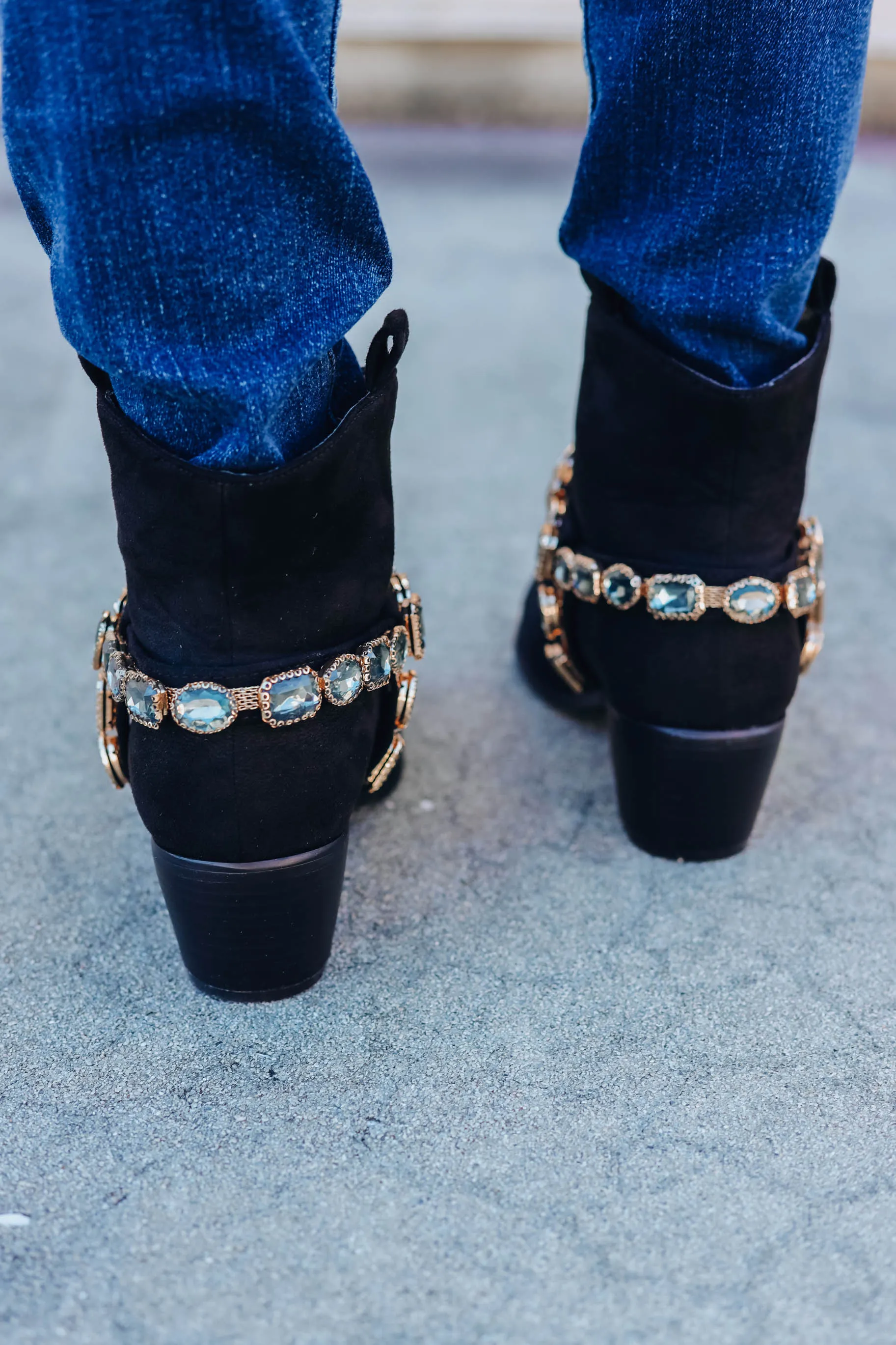 On My Way To You Booties - Black