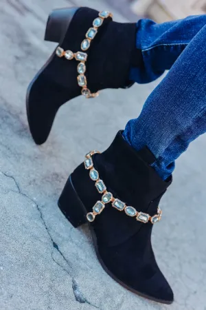 On My Way To You Booties - Black