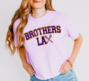 Orchid Boxy Crop - Brothers LAX Tee