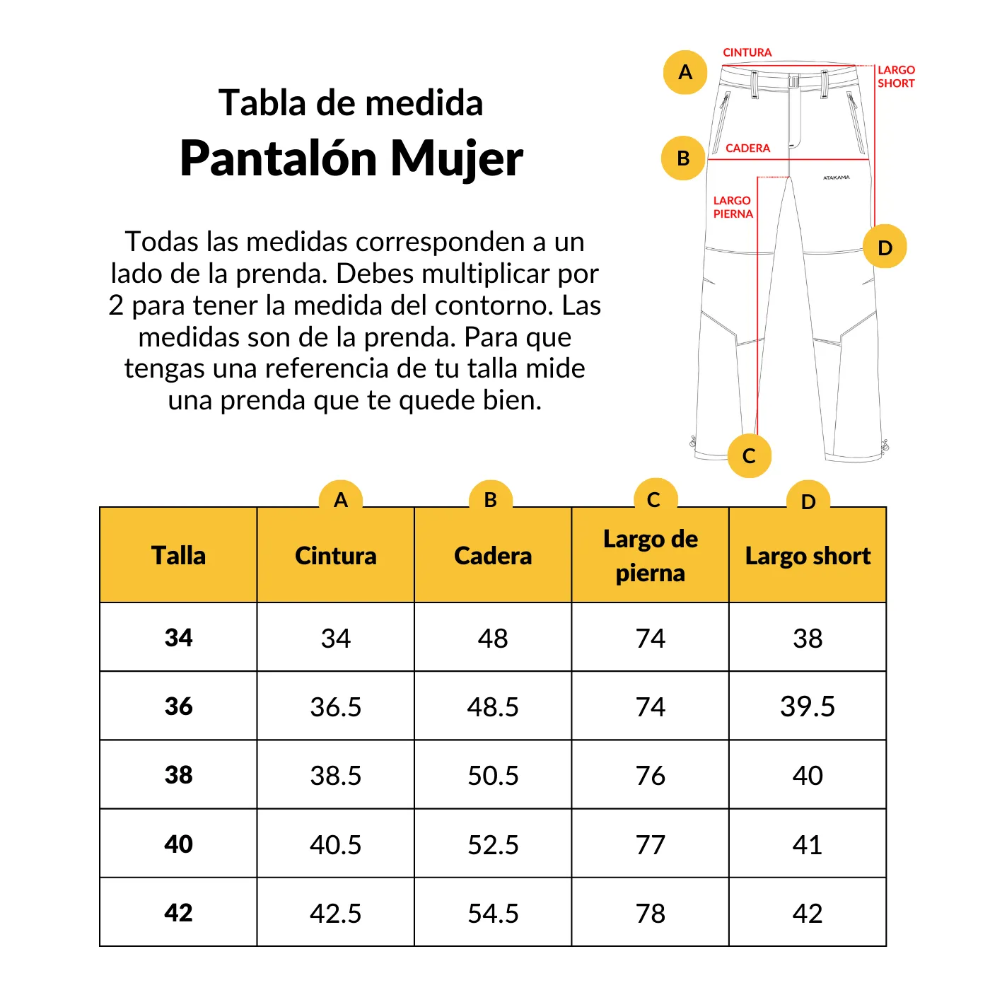 Pantalón de Trekking Desmontable Andino Mujer Atakama Outdoor