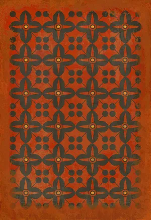 Pattern 03 "Red Rum" Vinyl Floorcloth - Spicher & Co.