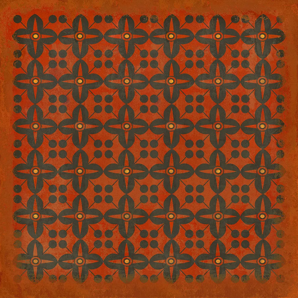 Pattern 03 "Red Rum" Vinyl Floorcloth - Spicher & Co.
