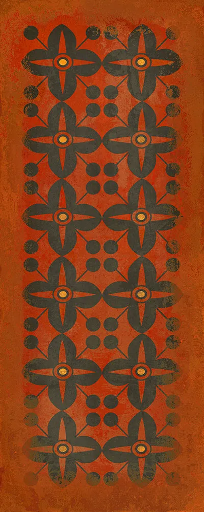 Pattern 03 "Red Rum" Vinyl Floorcloth - Spicher & Co.