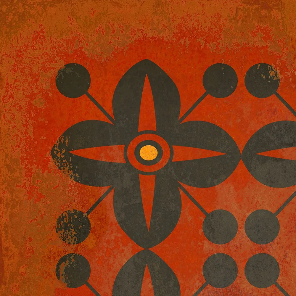 Pattern 03 "Red Rum" Vinyl Floorcloth - Spicher & Co.