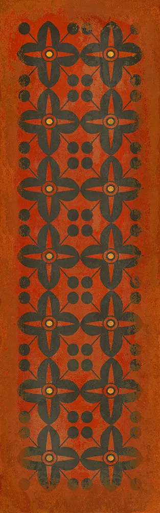 Pattern 03 "Red Rum" Vinyl Floorcloth - Spicher & Co.