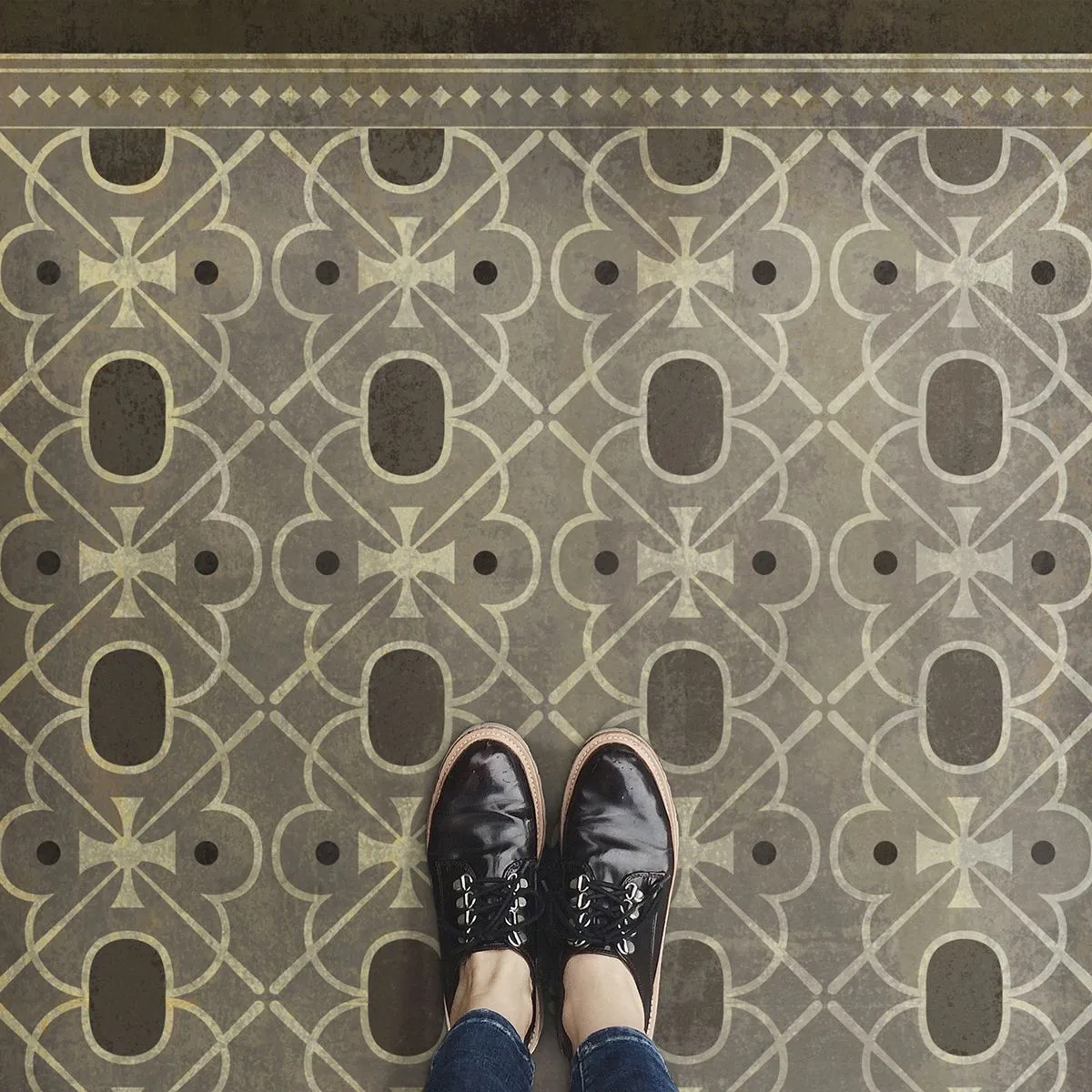 Pattern 05 "Baker Street" Vinyl Floorcloth - Spicher & Co.