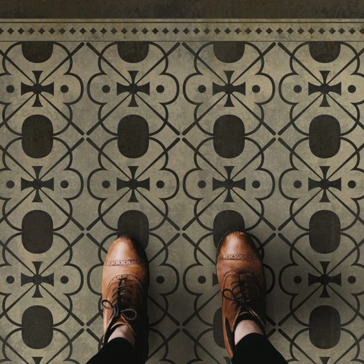 Pattern 05 "Holmes" Vinyl Floorcloth - Spicher & Co.