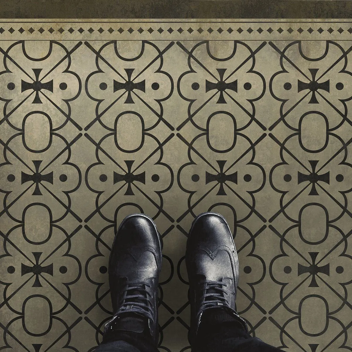 Pattern 05 "Watson" Vinyl Floorcloth - Spicher & Co.
