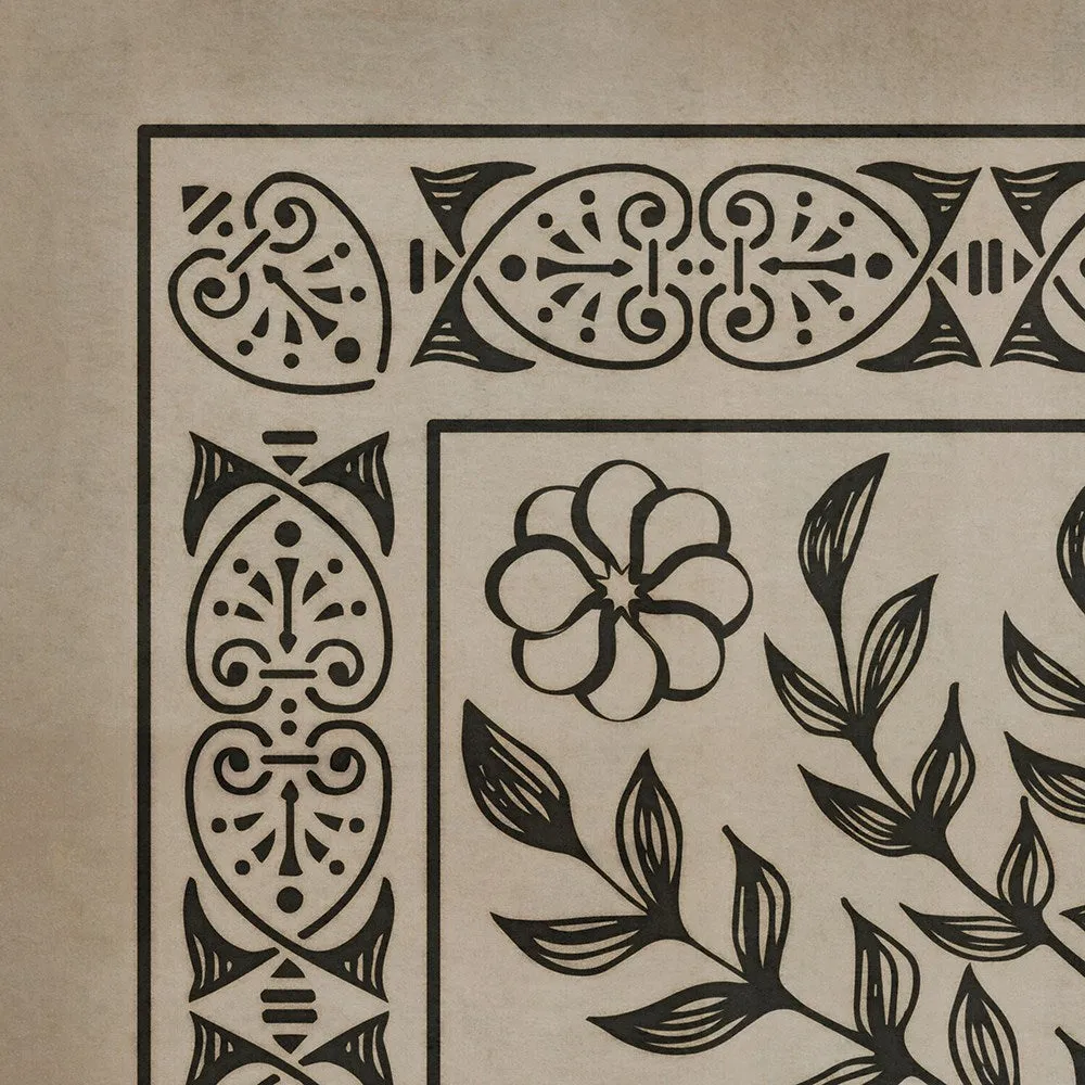 Pattern 40 "Drummond Castle" Vinyl Floorcloth - Spicher & Co.