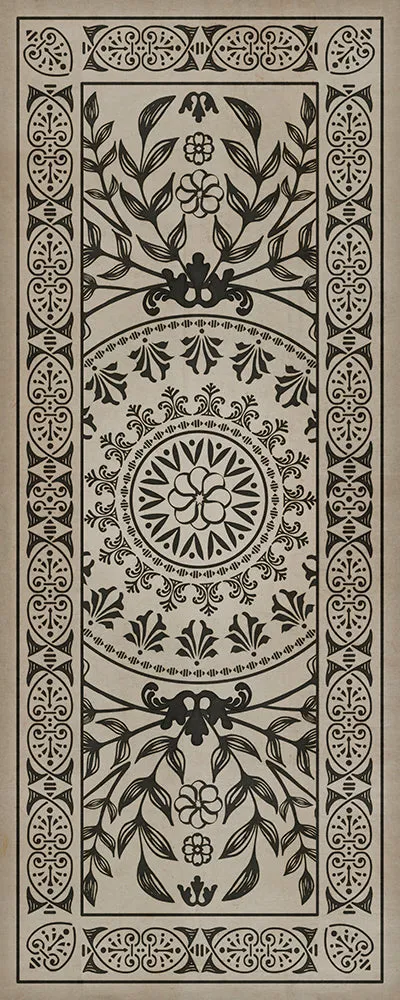 Pattern 40 "Drummond Castle" Vinyl Floorcloth - Spicher & Co.