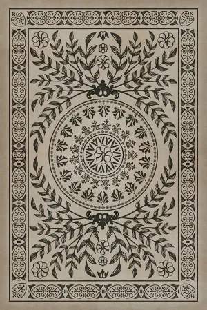 Pattern 40 "Drummond Castle" Vinyl Floorcloth - Spicher & Co.