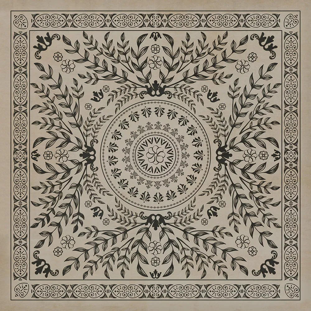 Pattern 40 "Drummond Castle" Vinyl Floorcloth - Spicher & Co.