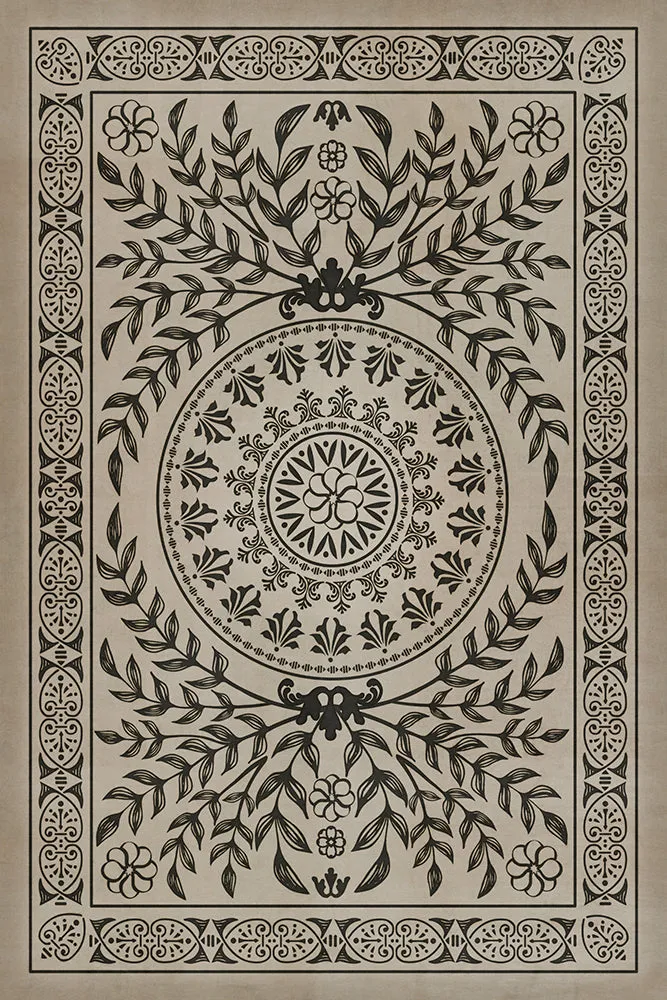 Pattern 40 "Drummond Castle" Vinyl Floorcloth - Spicher & Co.