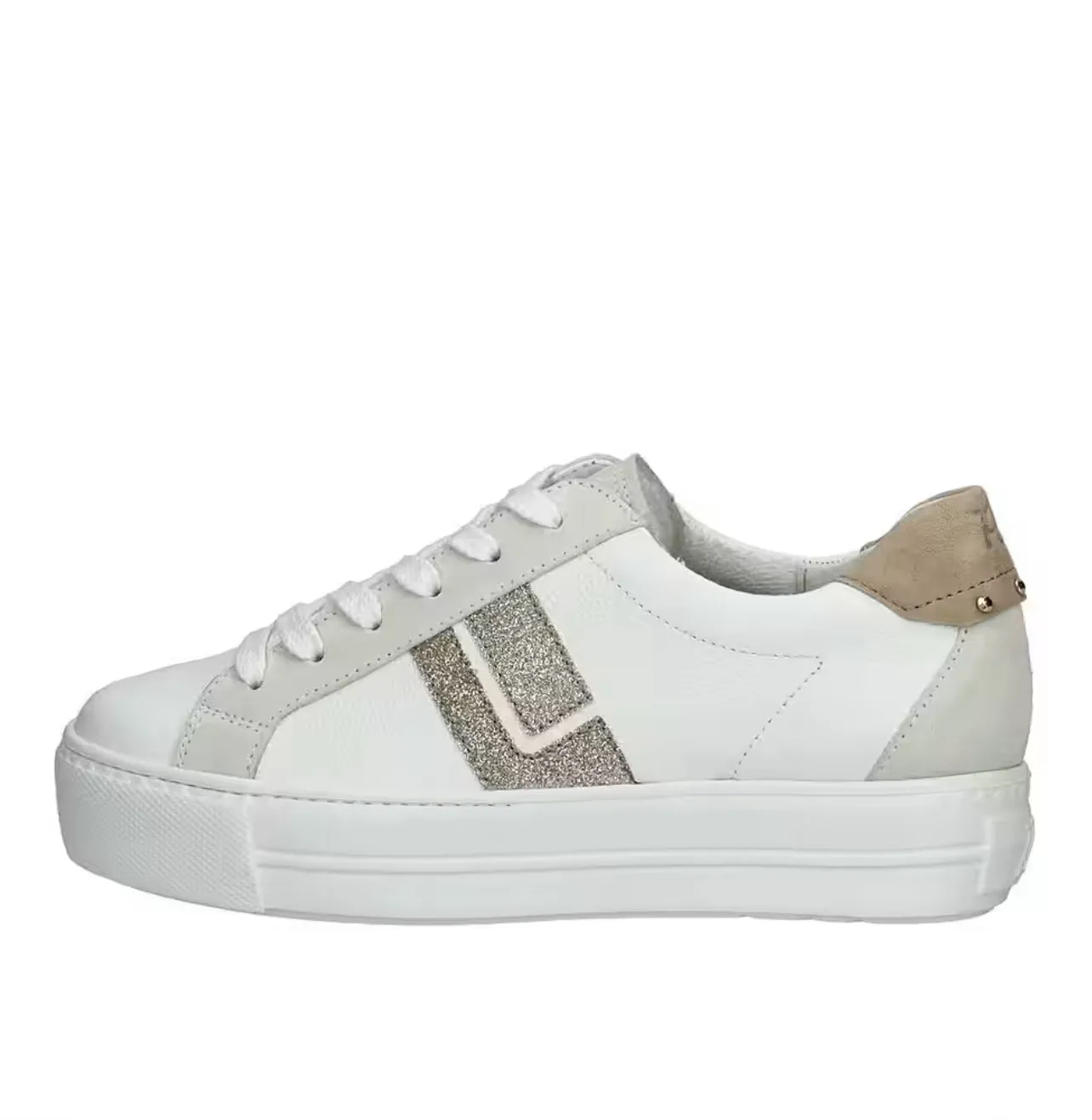 Paul Green - 5430 White and Gold Trainer