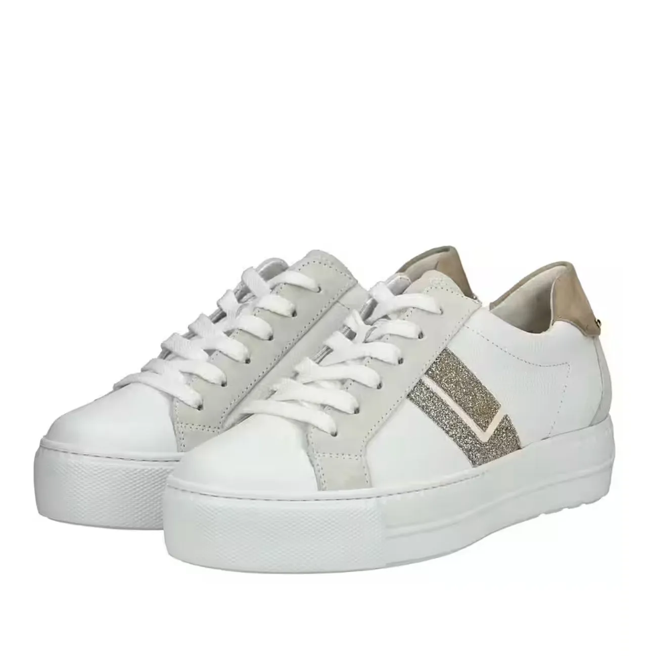 Paul Green - 5430 White and Gold Trainer