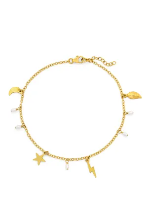 Peony Charm Anklet