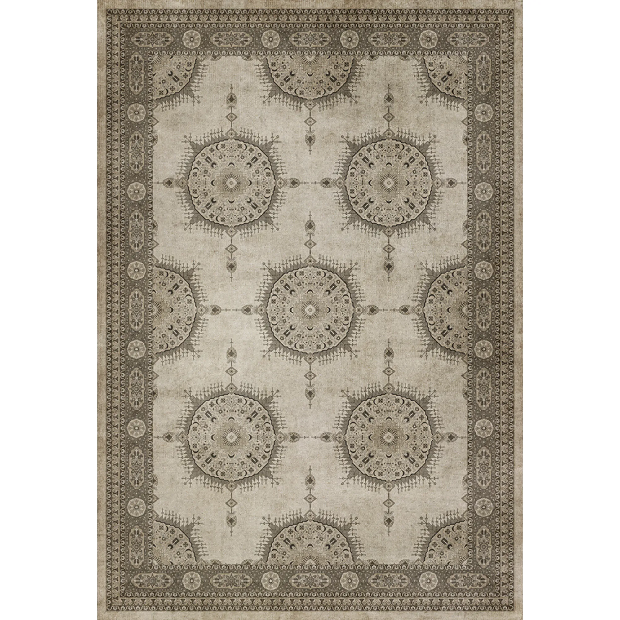 Persian Bazaar - Tabriz "Mithras" Vinyl Floorcloth - Spicher & Co.
