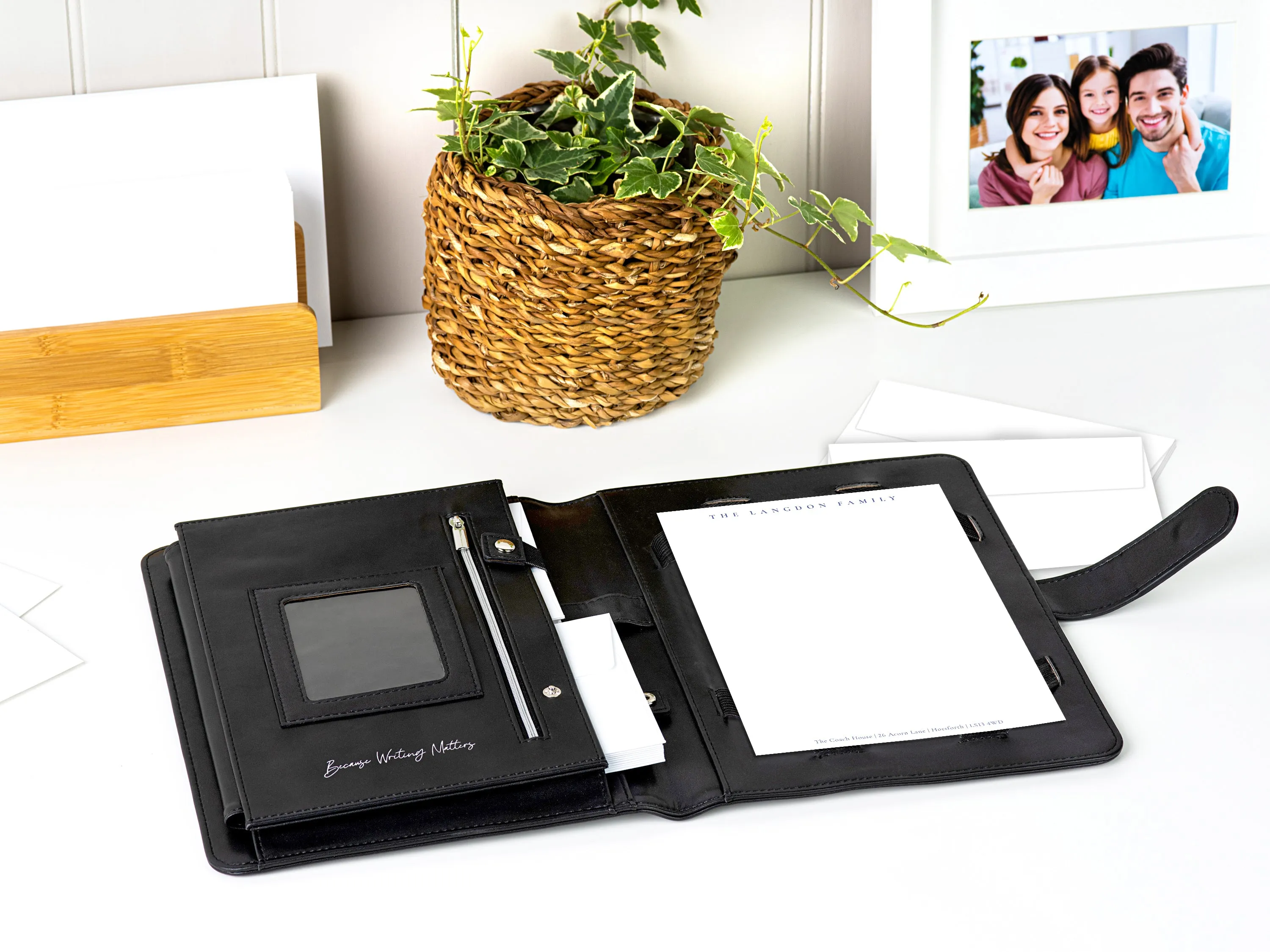 Personalised Letter Writing Stationery Set with Organiser - 'Oxford''