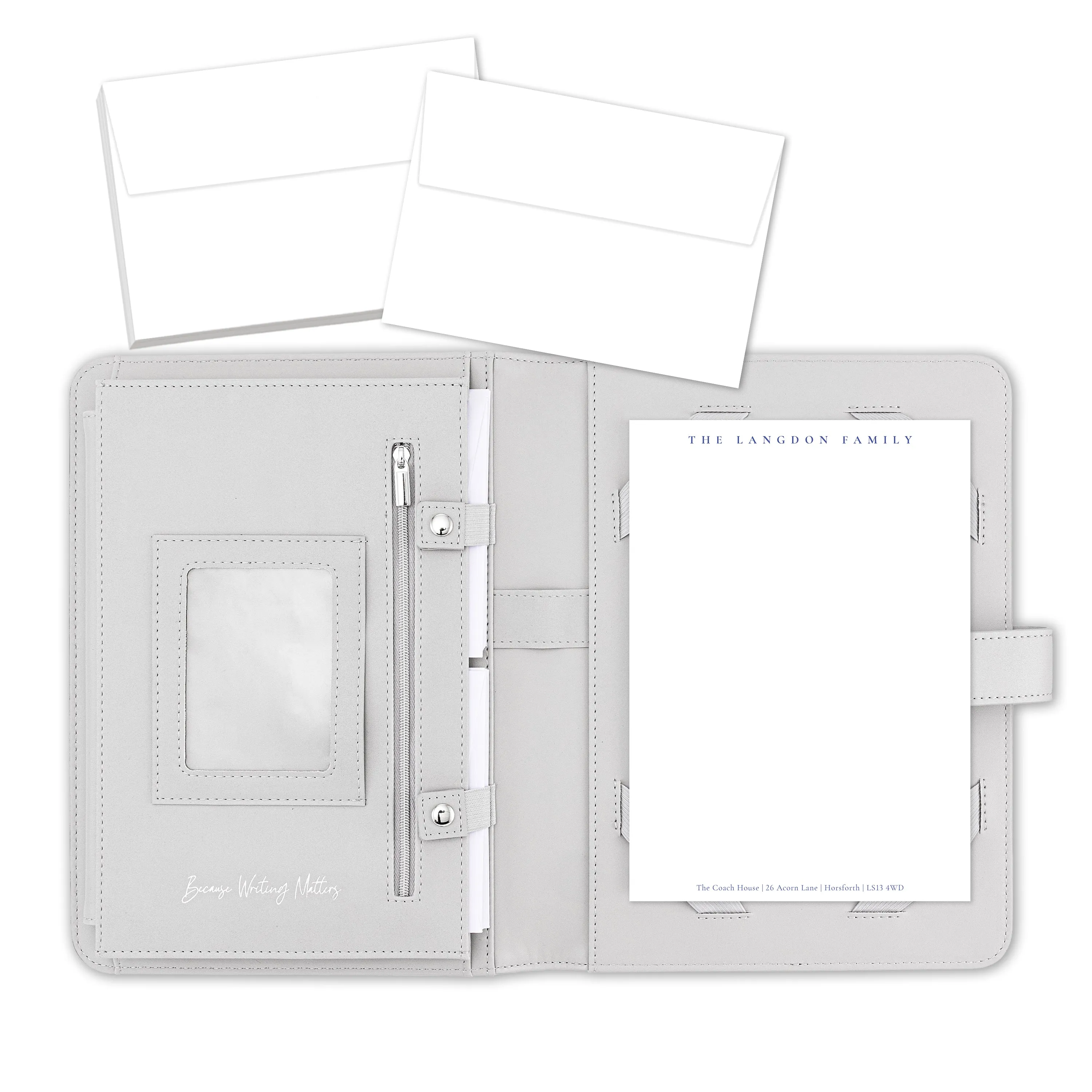 Personalised Letter Writing Stationery Set with Organiser - 'Oxford''